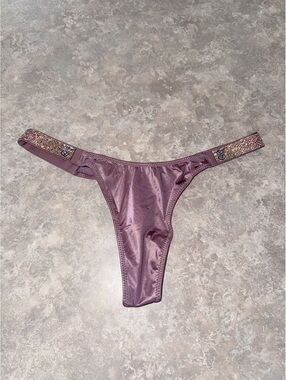 Soft Pink Purple Victoria's Secret Shine Strap Thong Panty